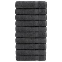 VidaXL Handdoeken solund 10 st 600 g/m² 100x150 cm antracietkleur VidaXL Handdoeken solund 10 st 600 g/m² 100x150 cm antracietkleur