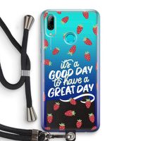 Don't forget to have a great day: Huawei P Smart (2019) Transparant Hoesje met koord
