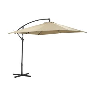 Garden Impressions Corfu parasol 250x250 - donker grijs - taupe