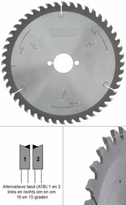 Spero 160mm hout TCT zaagblad 48 tands - asgat 20mm - SPW-160-48-20