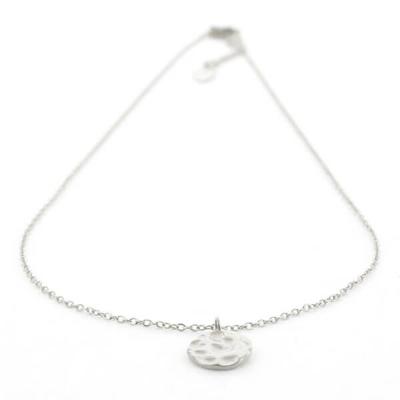 Kalli Ketting Pattern Disc Zilver