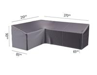 Hoes loungeset hoek hoge rugleuning 270 x 210 x 85 x 65 tot 90 cm AeroCover - Aerocover