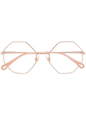 Chloé Eyewear lunettes de vue à monture structurée - Or