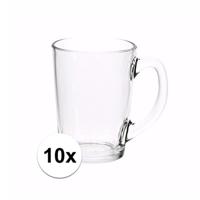 Luminarc Theeglas - 10x - transparant - glas - 8 x 11 cm - 320 ml - hittebestendig