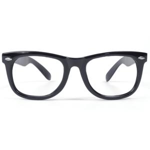 Zwarte carnaval verkleed bril zonder glazen - fun/feest verkleed accessoires brillen