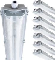Proventa LED TL dubbel 8 armaturen met 16 buizen 150 cm - Koud wit licht 6500 K - Voordeelverapkking - 8 stuks Proventa LED TL dubbel 8 armaturen met 16 buizen 150 cm - Koud wit licht 6500 K - Voordeelverapkking - 8 stuks