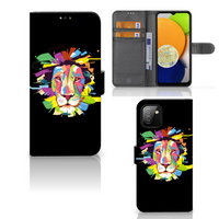 Samsung Galaxy A03 Leuk Hoesje Lion Color - thumbnail