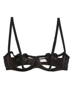 Fleur Du Mal soutien-gorge Queen of Hearts Ouvert - Noir