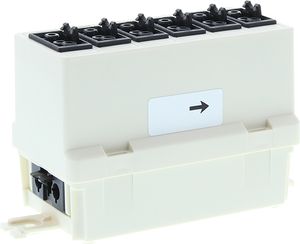 ABB GST18 doorlus lasdoos met 6 GST18 Wieland aansluitingen met bevestiging 3611G-GB6