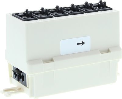 ABB GST18 doorlus lasdoos met 6 GST18 Wieland aansluitingen met bevestiging 3611G-GB6