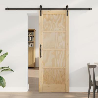 Schuifdeur met beslag 73,5x198,5 cm massief grenenhout