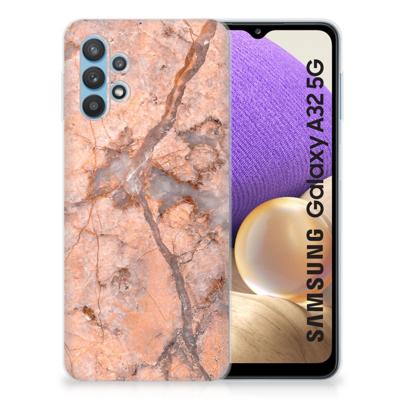 Samsung Galaxy A32 5G | TPU | Siliconen hoesje | Marmer Oranje