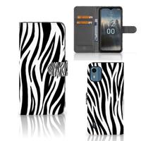 Nokia C12 | Telefoonhoesje | Met pasjeshouder | Zebra