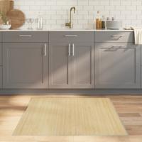 VidaXL Vloerkleed vierkant 100x100 cm bamboe lichtnaturel