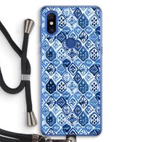 Blauw motief: Xiaomi Mi Mix 3 Transparant Hoesje met koord