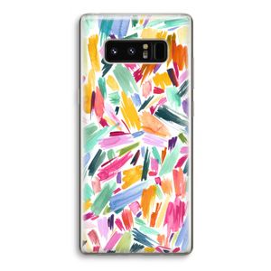 Watercolor Brushstrokes: Samsung Galaxy Note 8 Transparant Hoesje