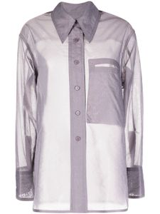 Low Classic chemise transparent à col pointu - Violet