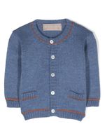 La Stupenderia cardigan à bords contrastants - Bleu