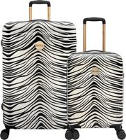 MŌSZ Lauren Dames kofferset - 55 / 76 cm-zebra print