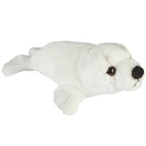 Pluche knuffel zeehonden pup - wit - 15 cm - zeedieren