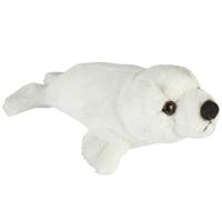 Pluche knuffel zeehonden pup - wit - 15 cm - zeedieren