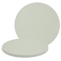 Placemats - 4x - lederlook - mintgroen - rond - 38 cm - tafel dekken - onderleggers - thumbnail