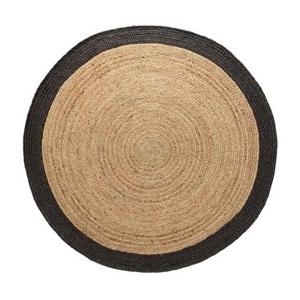 Eva Interior- Rond vloerkleed Jute Naturel|Antraciet