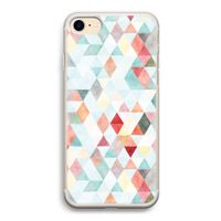 Gekleurde driehoekjes pastel: iPhone 7 Transparant Hoesje