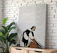 Schoonmaakster Canvas schilderij kunst