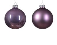 Kerstbal glas d8 cm klila ass 6st kerst - Decoris