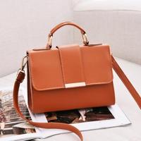 Vrouwen tas lederen handtassen PU schoudertas kleine flap Cross Body zakken voor vrouwen Messenger Bags (bruin)