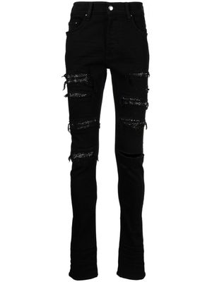AMIRI jean Thrasher à ornements en cristal - Noir
