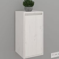 Wandkast 30x30x60 cm massief grenenhout wit