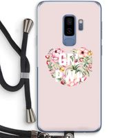 GRL PWR Flower: Samsung Galaxy S9 Plus Transparant Hoesje met koord