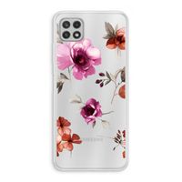 Geschilderde bloemen: Samsung Galaxy A22 4G Transparant Hoesje