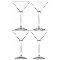 8x stuks cocktails/martini glazen transparant van 250 ml