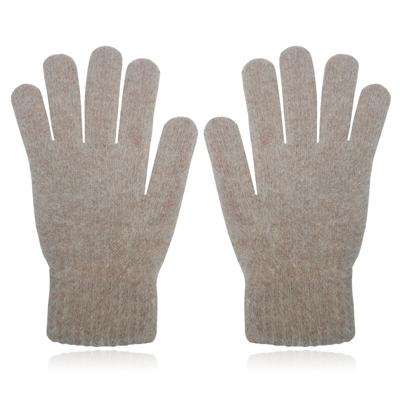 Zachte Dameshandschoenen - Khaki - Kasjmir-look in Small/Medium