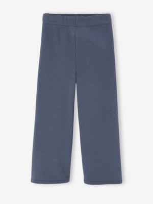 Gevoerde wijde legging van fleece voor meisjes smaragdgroen