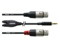 Cordial CFY 1.8 WFF audio kabel 1,8 m 2 x XLR (3-pin) 3.5mm Zwart - thumbnail