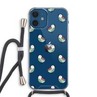 Vogeltjes: iPhone 12 Transparant Hoesje met koord Vogeltjes: iPhone 12 Transparant Hoesje met koord