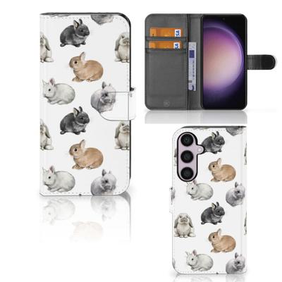 Telefoonhoesje | Met pasjeshouder | voor Samsung Galaxy S24 Plus Konijntjes