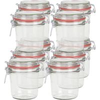 10x Weckpotten/inmaakpotten 400 ml met beugelsluiting