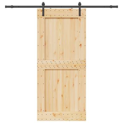 Schuifdeur met beslag 100x210 cm massief grenenhout