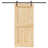 Schuifdeur met beslag 100x210 cm massief grenenhout