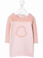 Moncler Enfant robe à logo brodé - Rose - thumbnail