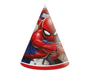 Feesthoedjes Spiderman Crime Fighter (6st)