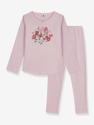 Kinderpyjama katoen rib 1x1 PETIT BATEAU rozen