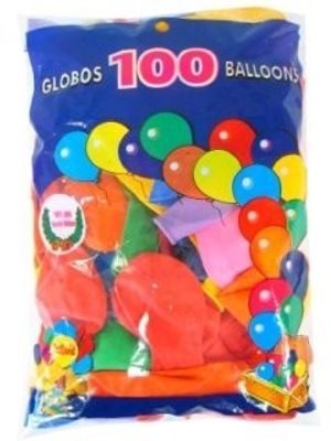 Ballonnen helium 100 x assortie