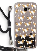 Doggy: Samsung Galaxy J4 Plus Transparant Hoesje met koord Doggy: Samsung Galaxy J4 Plus Transparant Hoesje met koord