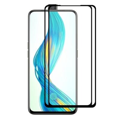 2 stk ENKAY Hat-Prins volledige lijm 0.26 mm 9H 2.5 D gehard glas volledige dekking film voor OPPO Realme X